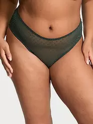 Jingle Bells Mesh Crotchless Cheeky Panty