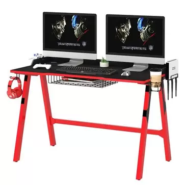 Gaming Γραφείο Espen Μαύρο - Κόκκινο 136,5 x 65 x 80,5