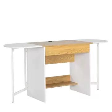 Γραφείο Πτυσσόμενο Zoya Natural Oak-White 160 x 55 x 76