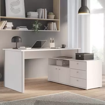 Γραφείο Cloris White 151,4 x 120,6 x 74,9