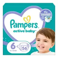 Pampers Active Baby Πάνες Βρεφών Ν6 13-18 kg 56 Τεμάχια