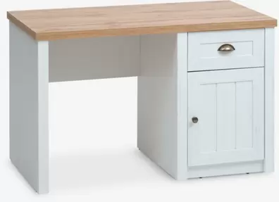 Γραφείο MARKSKEL 60x120 1 πόρτα 1 συρτάρι λευκό/χρωμ. δρυς