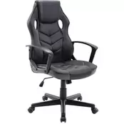Καρέκλα Gaming Woodwell BF7700 από Τεχνητό Δέρμα - Μαύρη/Γκρι