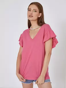 Cotton top with ruffles