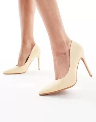 SEQWL Hamilton court shoe in butter yellow