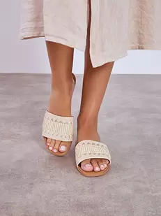 Sandals with broderie details
