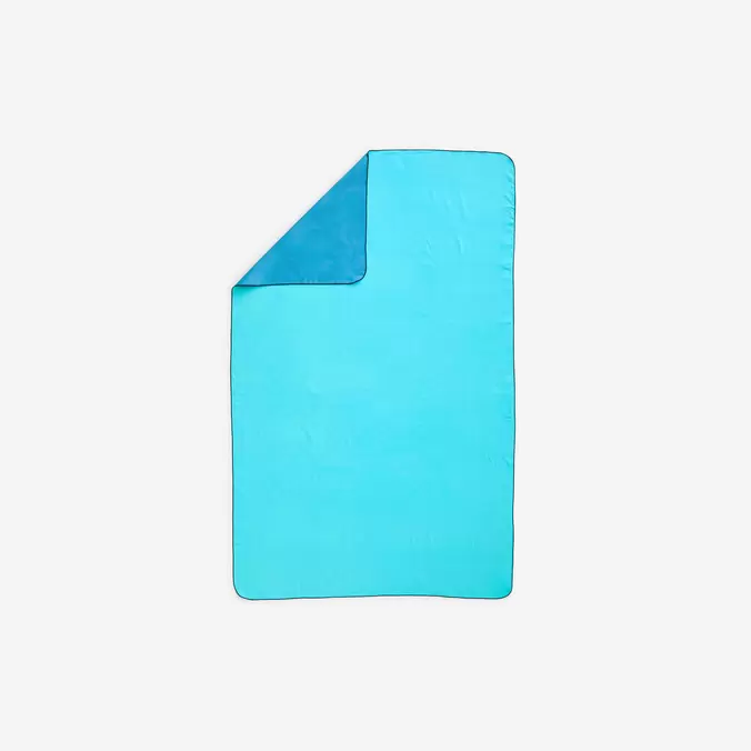Microfibre Towel / Ultra Compact Double-Sided Size Xl 110 X 175 Cm - Blue/Green