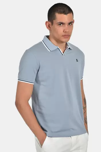 Ανδρική Polo Μπλούζα Με Αντίθεση Σε Γιακά & Μανίκια - ΣΙΕΛ