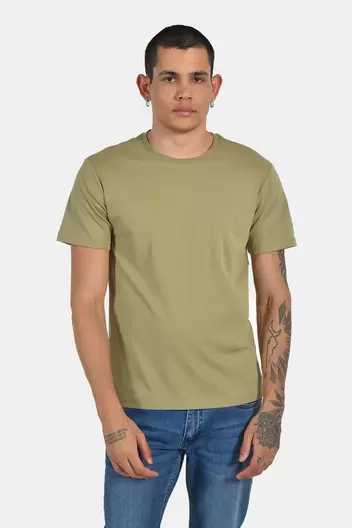 Ανδρικό 100% Βαμβακερό T-shirt Με Logo Στο Πίσω Μέρος - ΛΑΔΙ