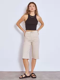Bermuda shorts straight leg with belt