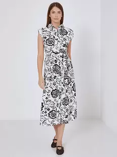 Shirtdress broderie floral