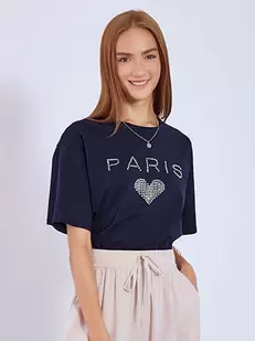 Top with studs and pearls