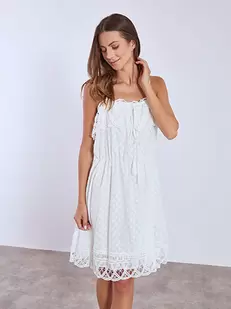 Dress mini with textured rhombus