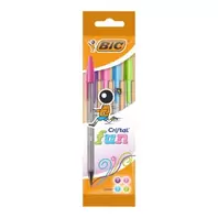 Bic Cristal Fun Στυλό Σε Διάφορα Χρώματα 4 Τεμάχια