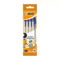 Bic Cristal Medium Στυλό Μπλε 4 Τεμάχια