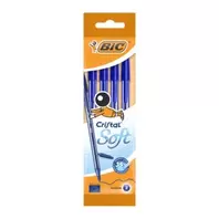 Bic Cristal Soft Στυλό Διαρκείας Μεσαία Μύτη (1.2 mm) - Μπλε 4 Τεμάχια