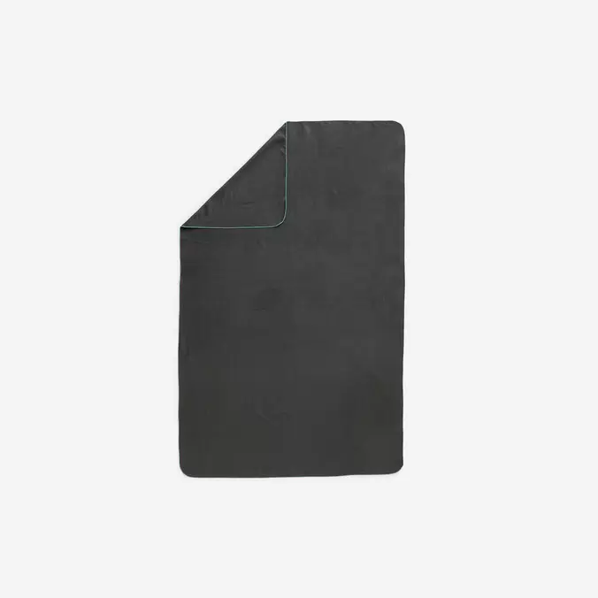 Ultra compact microfibre towel size XL 110 x 175 cm - black