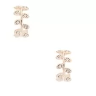 Rose Gold-tone 10mm Vine Hoop Earrings