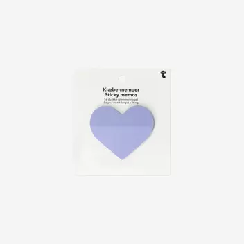 Transparent heart sticky memos
