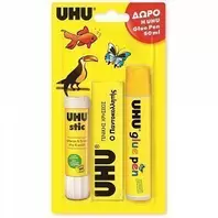 UHU STICK 21gr UHU Κόλλα 35ml UHU Glue Pen 50 Δώρο