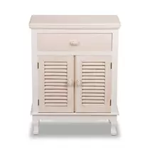 Ντουλάπι αποθήκευσης ξύλινο Rose εκρού 60x30x78 εκ.