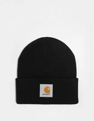 Carhartt WIP short watch beanie in black