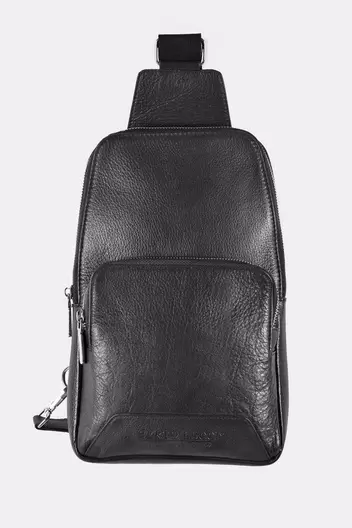 Ανδρικό Δερμάτινο Crossbody Τσαντάκι - ΜΑΥΡΟ                                                                Ανδρικό Δερμάτινο Crossbody Τσαντάκι - ΜΑΥΡΟ