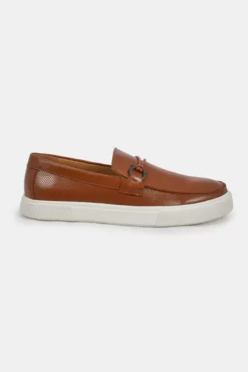 Ανδρικό Δερμάτινο Slip-on Sneaker - TOBACCO                                                                Ανδρικό Δερμάτινο Slip-on Sneaker - TOBACCO