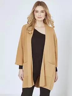 Cardigan with rolled up sleeves