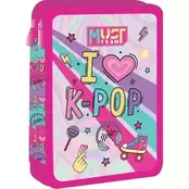 Κασετίνα Παραλληλόγραμμη Γεμάτη Must I Love K-Pop Διπλή