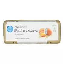 Αυγά Φρέσκα Αχυρώνα Μεσαία 10 Τεμάχια