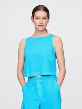 UltraSoft Denim Shell Αμάνικο Τοπ