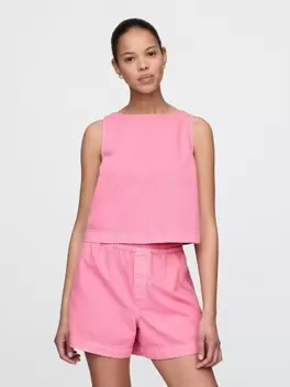 UltraSoft Denim Shell Αμάνικο Τοπ