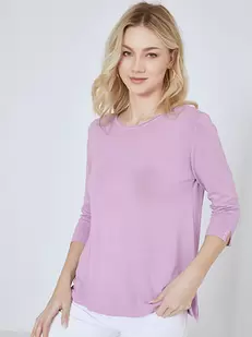 Top with rolled up neckline
