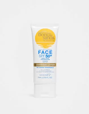 Bondi Sands Sunscreen Lotion SPF50+ for Face - Fragrance Free 75ml