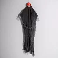 Halloween Σκελετός με Μαύρη Γάζα Φως & Τρομακτικό Ήχο 110cm