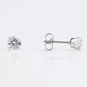 Λευκό Strass 5mm (ασημί δέσιμο)