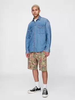 Φλοράλ Canvas Σορτς