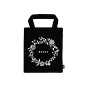 Τσάντα Βιβλίων Moses Flowers Μαύρη