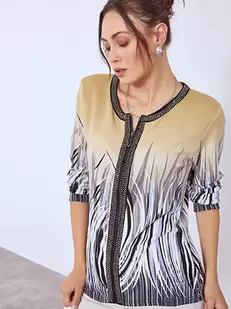 Cardigan printed knitted
