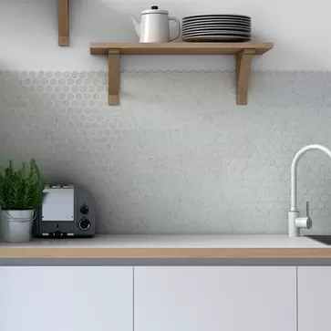 Carrara Grey Matt Hex 31,7 x 30,7