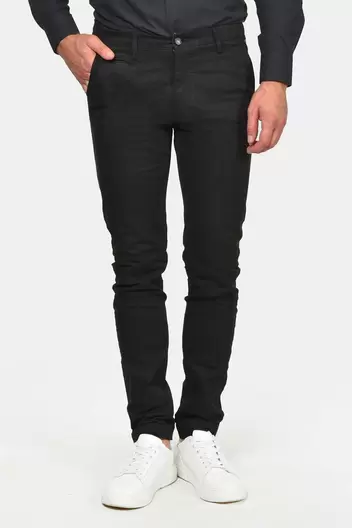 Ανδρικό Chinos Παντελόνι Slim Fit – Άνεση & Στυλ Με Ελαστικότητα - ΜΑΥΡΟ                                                                Ανδρικό Chinos Παντελόνι Slim Fit – Άνεση & Στυλ Με Ελαστικότητα - ΜΑΥΡΟ