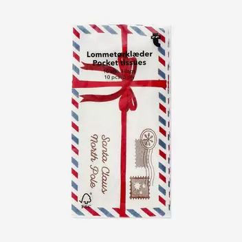 Christmas letters pocket tissues - 10 pcs