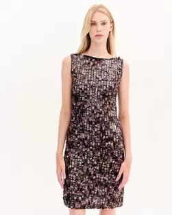 Φόρεμα παγιέτα αμάνικο