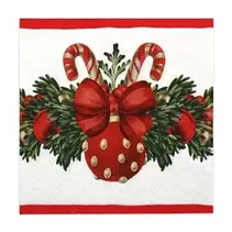 Χριστουγεννιάτικες Χαρτοπετσέτες garland 33x33 εκ. 20 τεμάχια