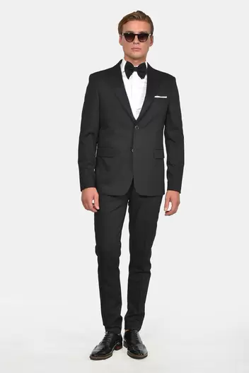 Ανδρικό Γαμπριάτικο Κοστούμι Slim Fit - ΜΑΥΡΟ                                                                Ανδρικό Γαμπριάτικο Κοστούμι Slim Fit - ΜΑΥΡΟ
