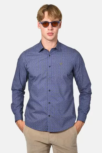 Ανδρικό Εμπριμέ Πουκάμισο Custom Fit Από 100% Βαμβάκι Με Μοντέρνο Μοτίβο - ΤΥΠΟΣ Ανδρικό Εμπριμέ Πουκάμισο Custom Fit Από 100% Βαμβάκι Με Μοντέρνο Μοτίβο - ΤΥΠΟΣ