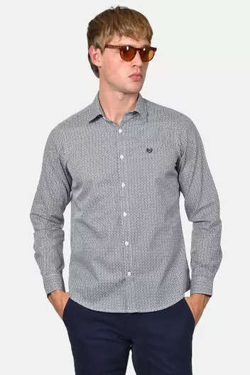 Ανδρικό Εμπριμέ Πουκάμισο Custom Fit Από 100% Βαμβάκι – Απαλή Υφή Με Φυσική Αίσθηση Άνεσης - ΤΥΠΟΣ Ανδρικό Εμπριμέ Πουκάμισο Custom Fit Από 100% Βαμβάκι – Απαλή Υφή Με Φυσική Αίσθηση Άνεσης -