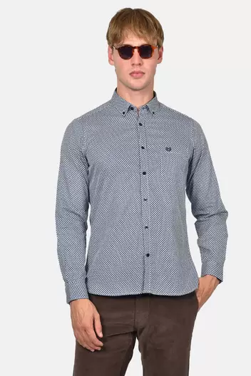 Ανδρικό Εμπριμέ Πουκάμισο Custom Fit Από 100% Βαμβάκι – Κομψό Ύφασμα Που Αναδεικνύει Κάθε Εμφάνιση - ΤΥΠΟΣ Ανδρικό Εμπριμέ Πουκάμισο Custom Fit Από 100% Βαμβάκι – Κομψό Ύφασμα Που Αναδεικνύει