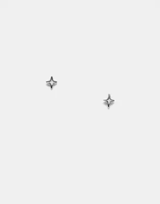 Kingsley Ryan 4 point star stud earrings in sterling silver